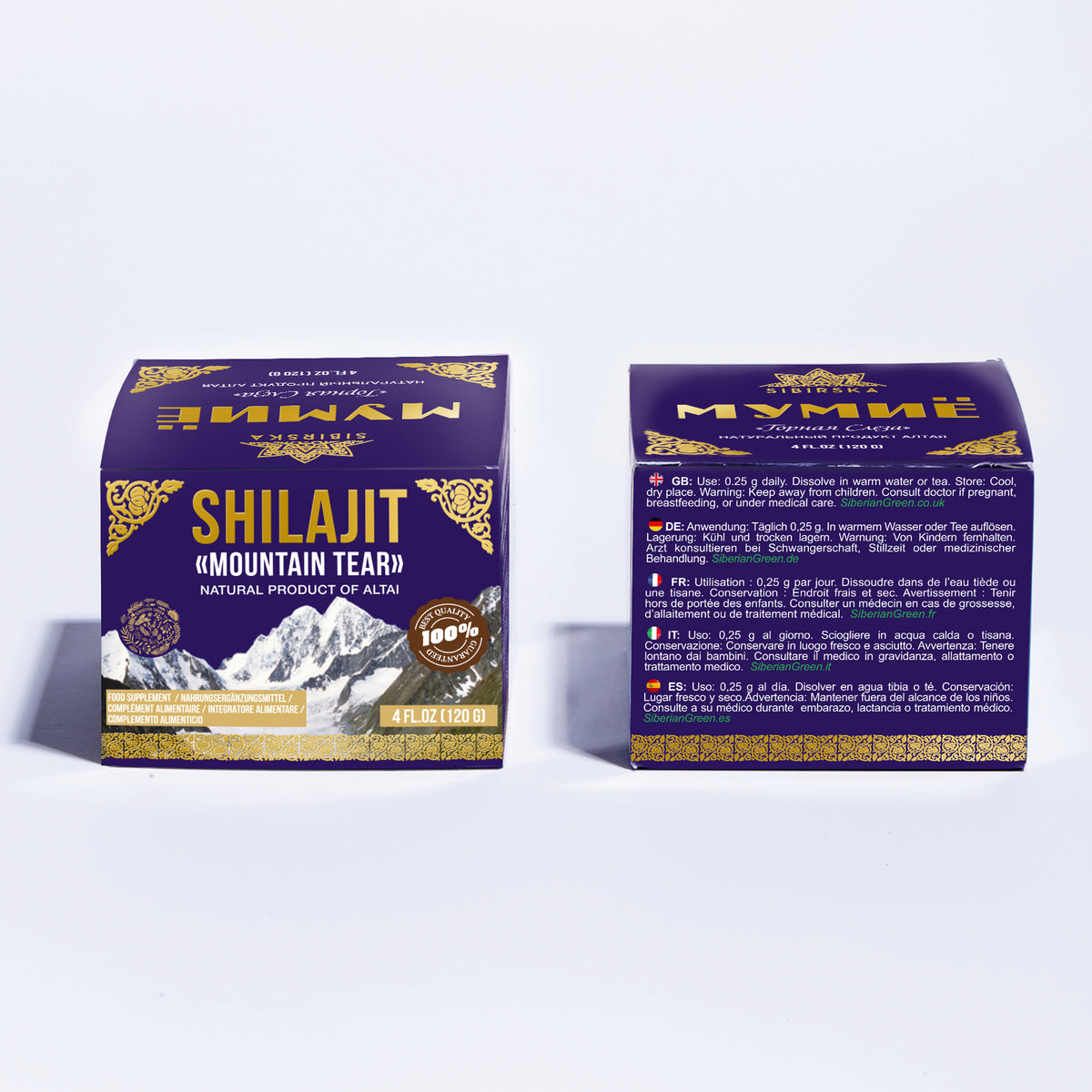 „Mountain Tear“ Altai Pure Premium Shilajit-Harz – 120 g natürliche Lebenskraft