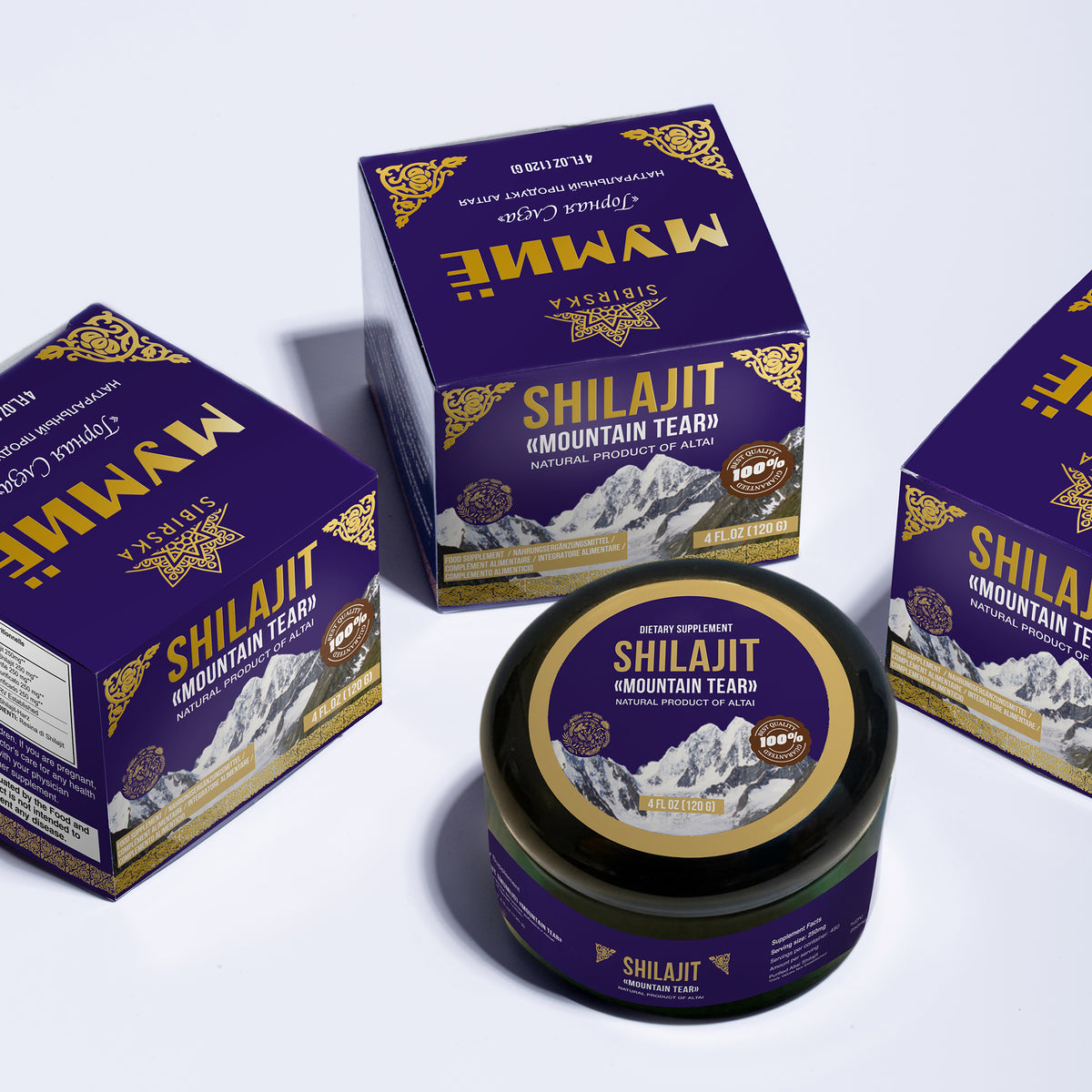 „Mountain Tear“ Altai Pure Premium Shilajit-Harz – 120 g natürliche Lebenskraft
