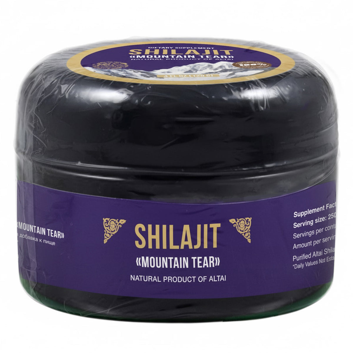 „Mountain Tear“ Altai Pure Premium Shilajit-Harz – 120 g natürliche Lebenskraft