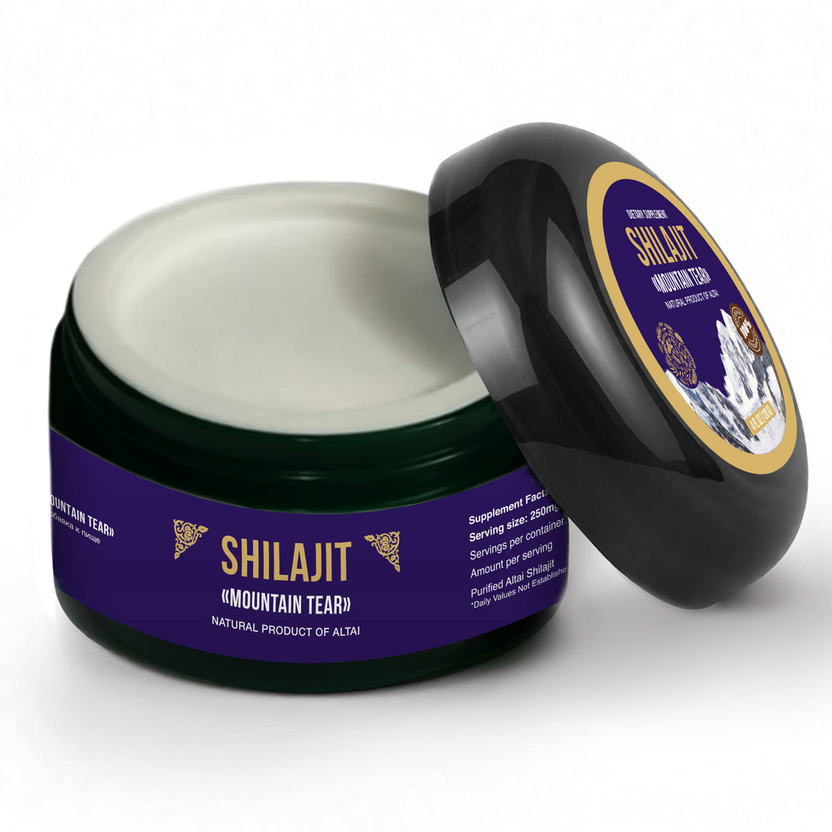 „Mountain Tear“ Altai Pure Premium Shilajit-Harz – 120 g natürliche Lebenskraft