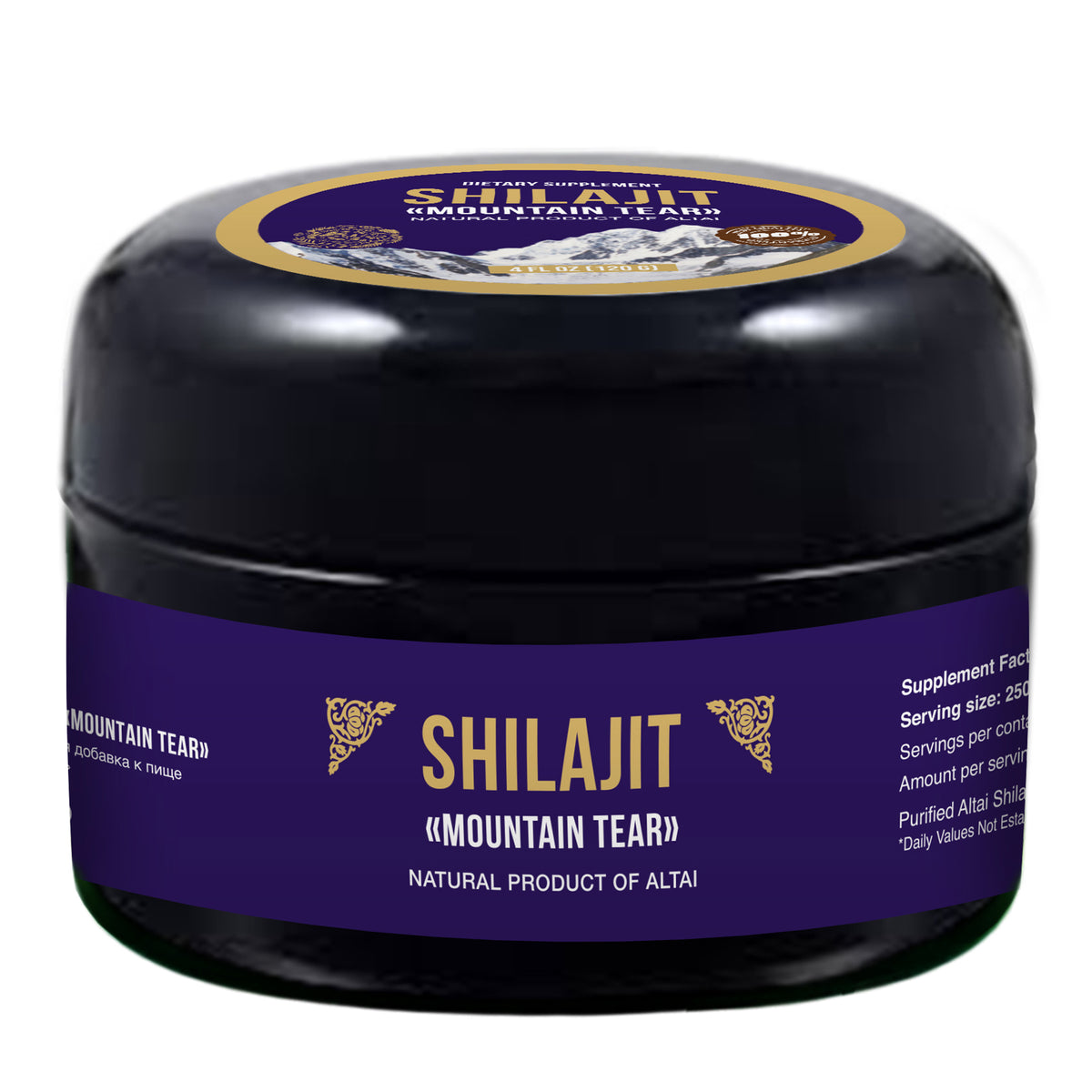„Mountain Tear“ Altai Pure Premium Shilajit-Harz – 120 g natürliche Lebenskraft
