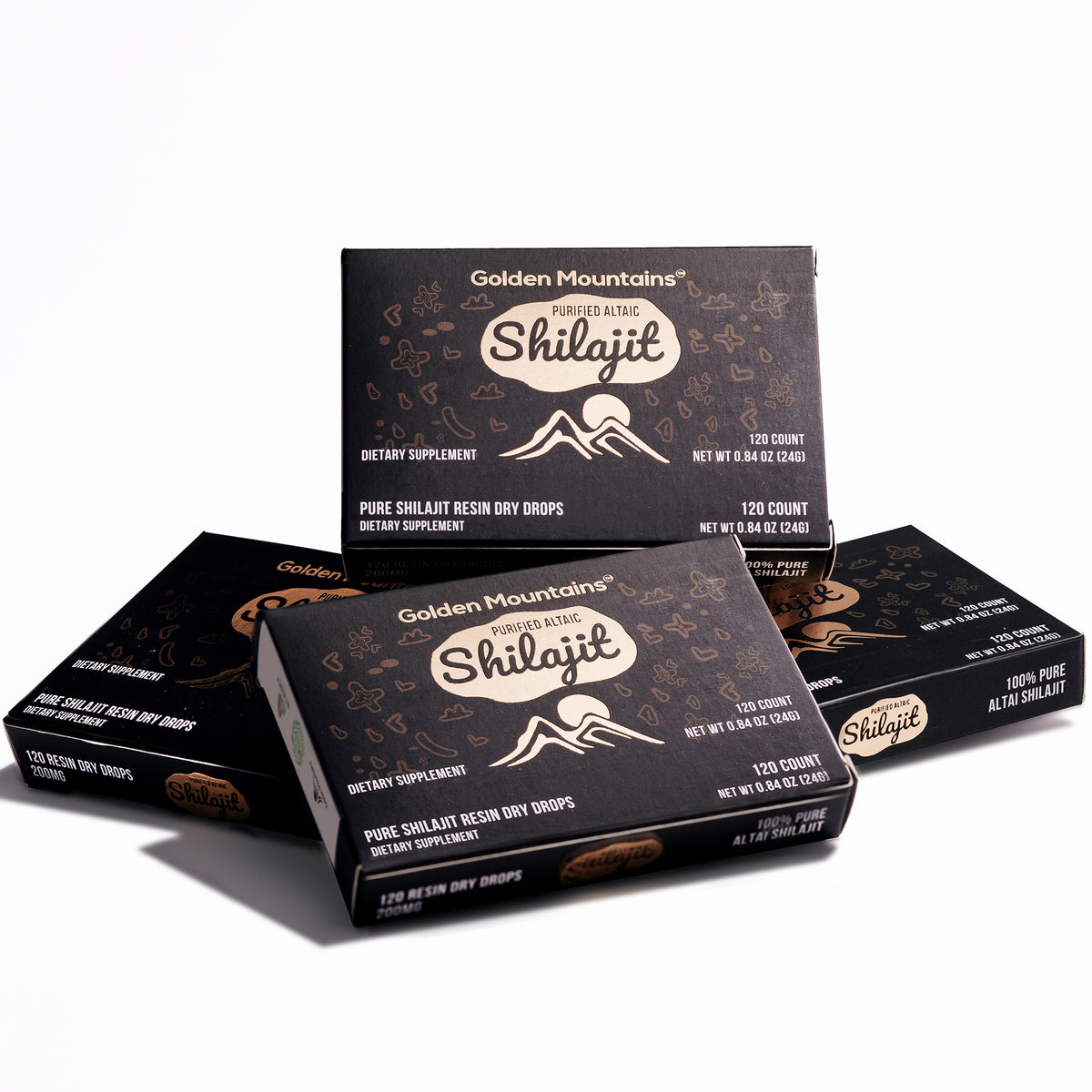 Shilajit 120 Trockentropfen - Best Altai 'Golden Mountains'