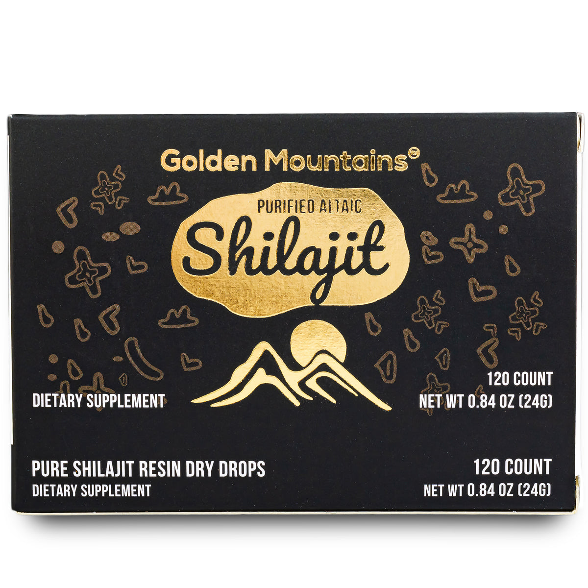 Shilajit 120 Trockentropfen - Best Altai 'Golden Mountains'