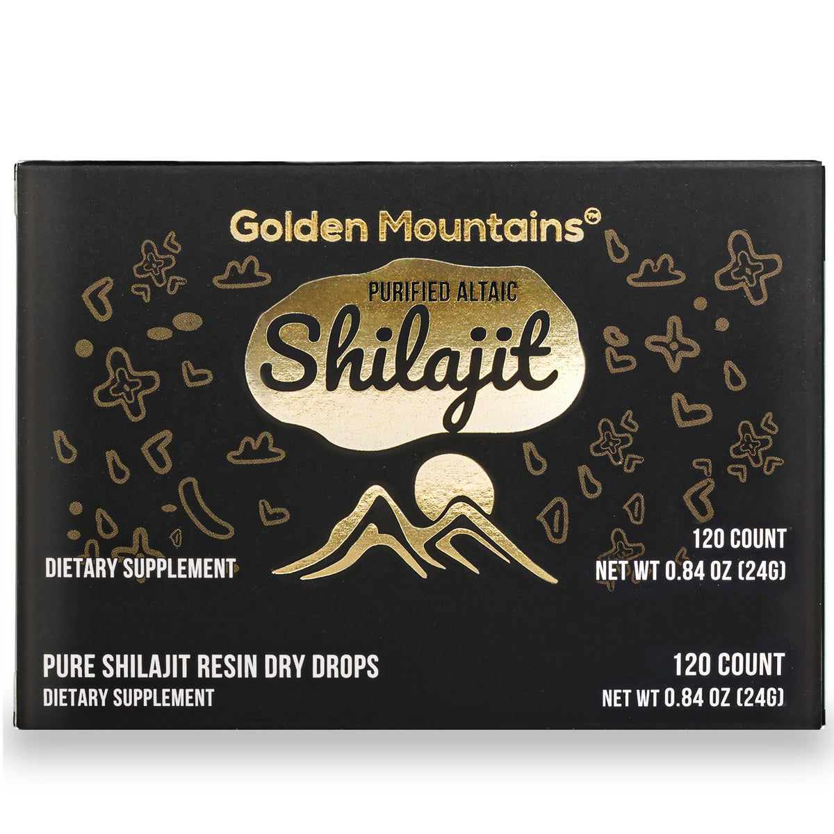 Shilajit 120 gocce secche - Il migliore Altai "Golden Mountains