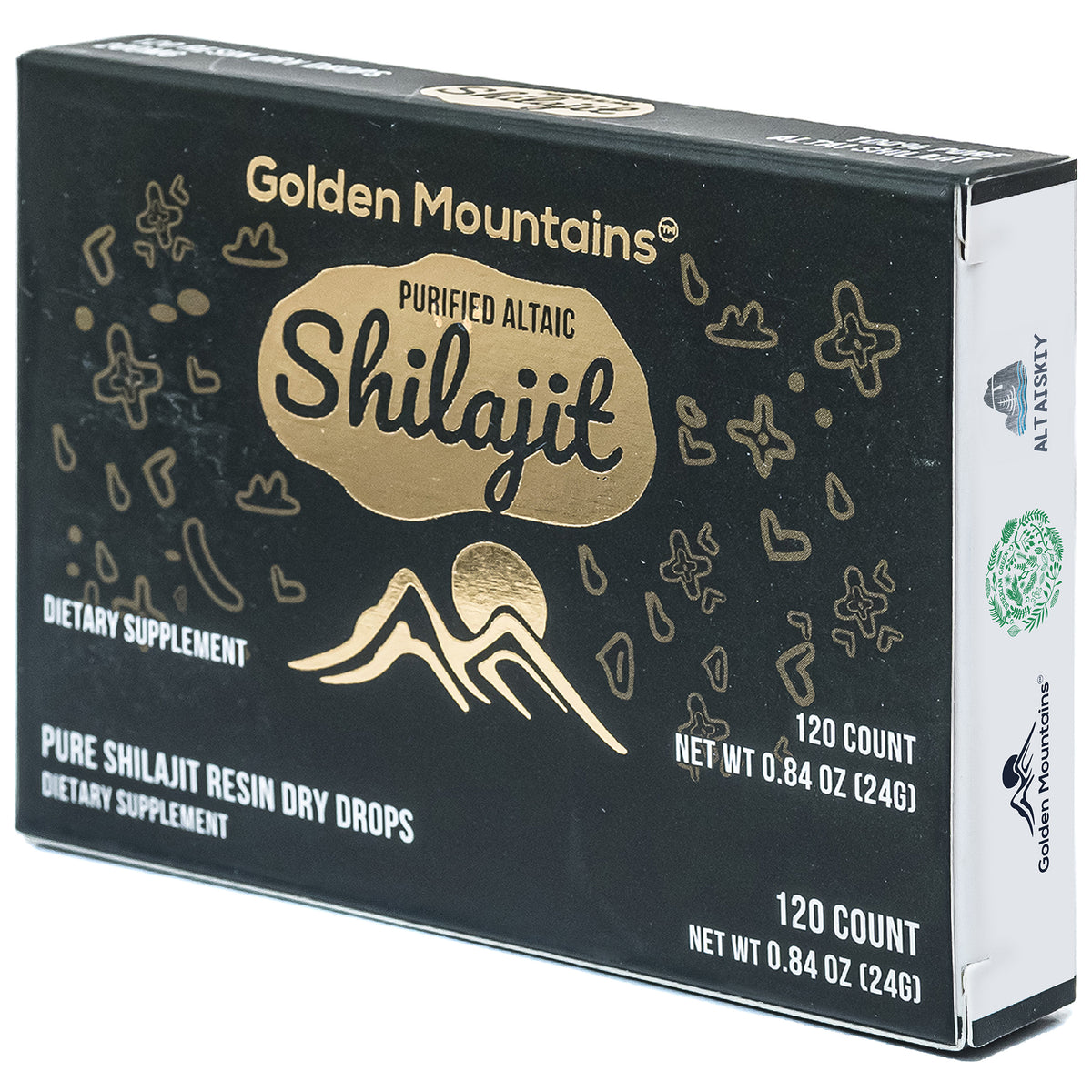 Shilajit 120 Trockentropfen - Best Altai 'Golden Mountains'