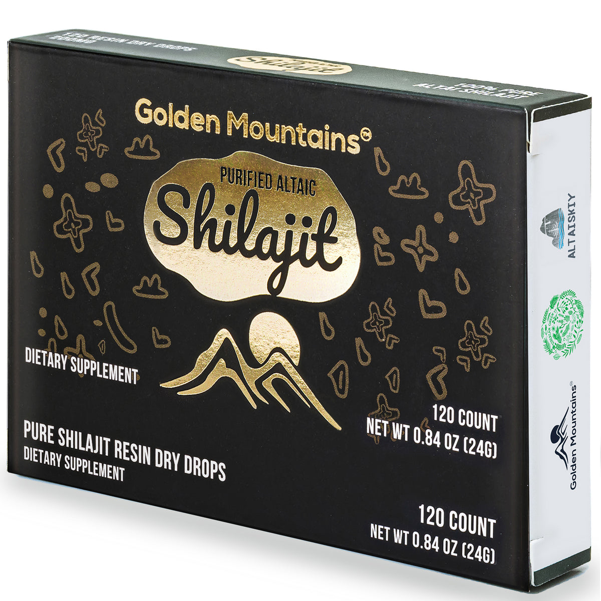 Shilajit 120 gocce secche - Il migliore Altai "Golden Mountains