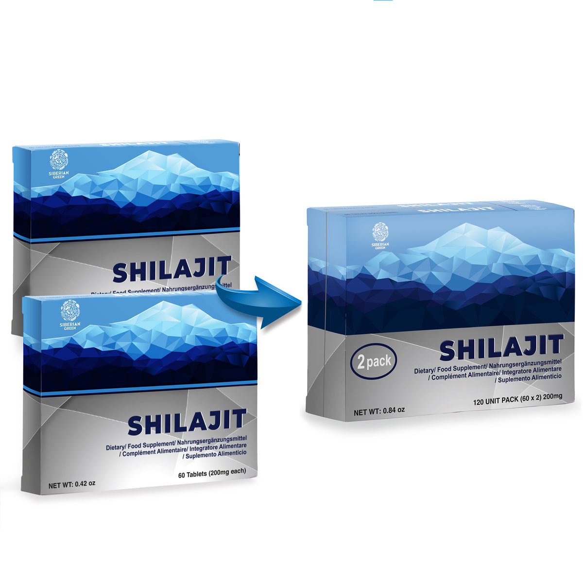 Resina de Shilajit - Shilajit puro de Mumio para la vitalidad y el bienestar | 120 comp.