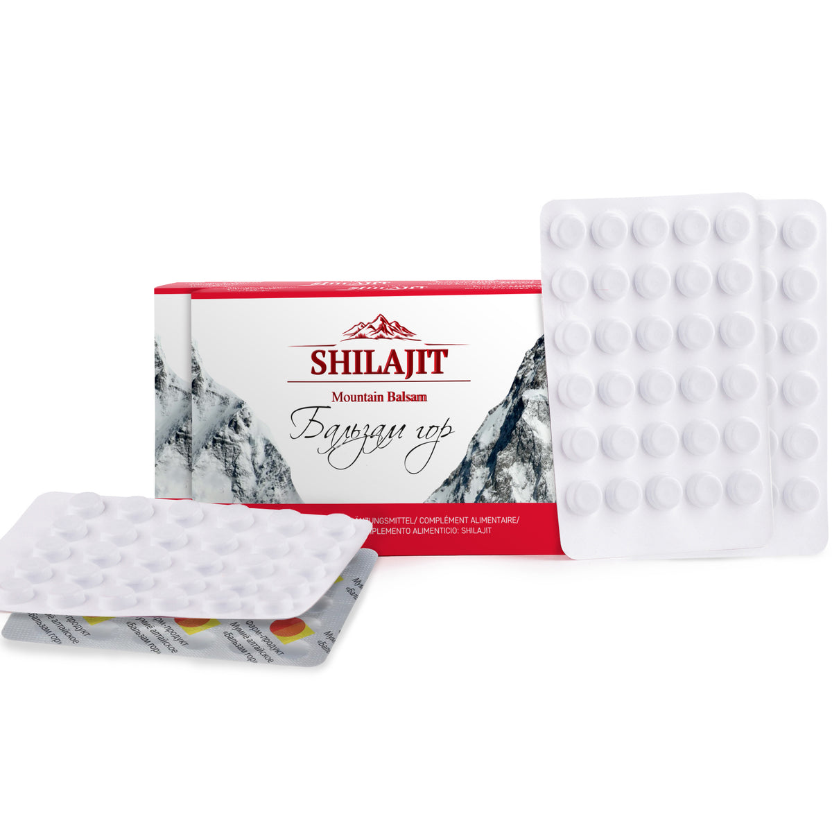 Bálsamo de Montaña Resina Pura de Altai Shilajit - 120 Unidades Convenientes (2x60)