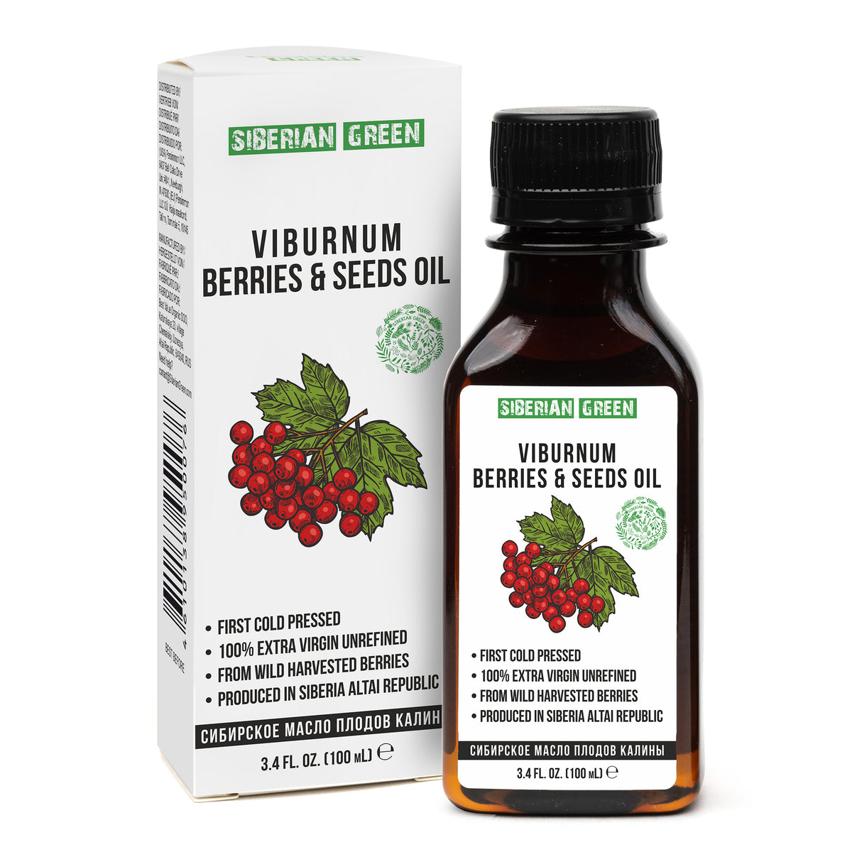 Olio di Viburno Siberiano Palla di Neve Extra Vergine Spremuto a Freddo 100 ml
