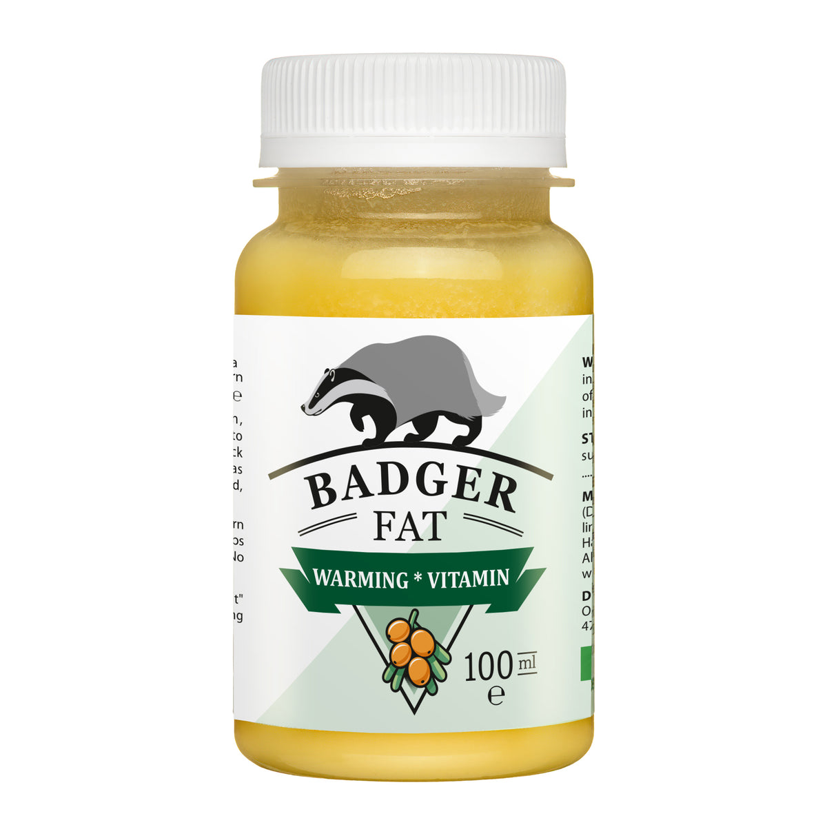 Badger Fat Cream with Sea Buckthorn & Pine Resin – 100ml
