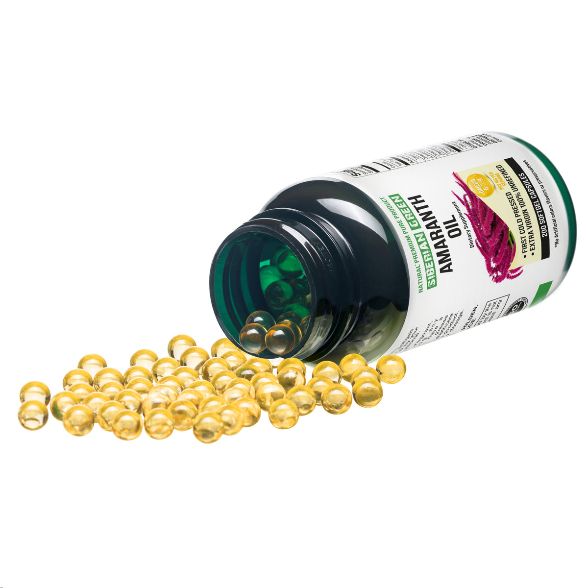 Organic Amaranth Seed Oil Capsules – 200 Softgels