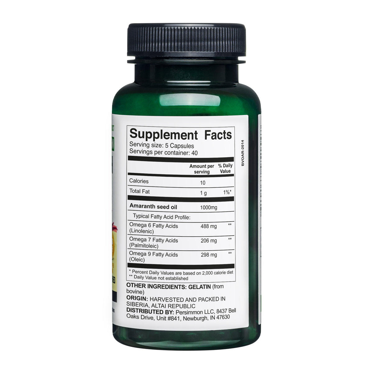 Organic Amaranth Seed Oil Capsules – 200 Softgels