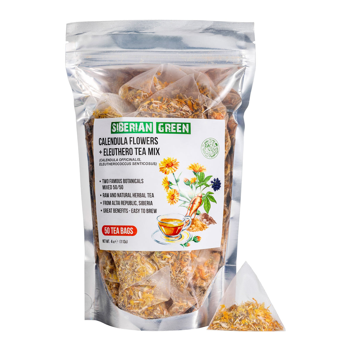 Best Siberian Green Eleuthero Root &amp; Calendula Flower 