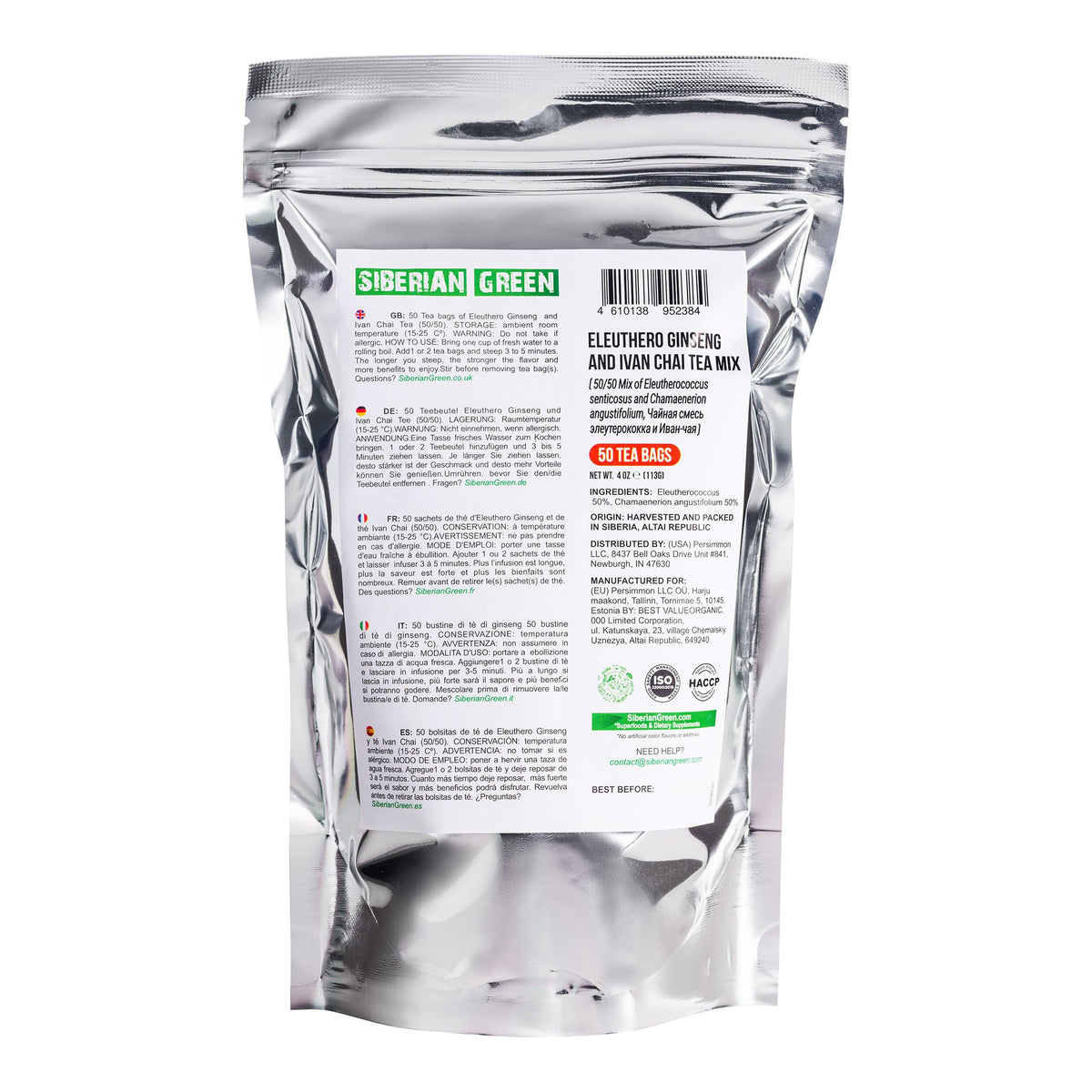 Mild, slightly sweet Eleuthero &amp; Ivan Tea – enjoy hot or cold