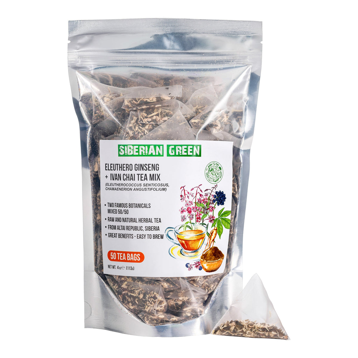 Brewing instructions for Eleuthero Root &amp; Ivan Tea herbal infusion