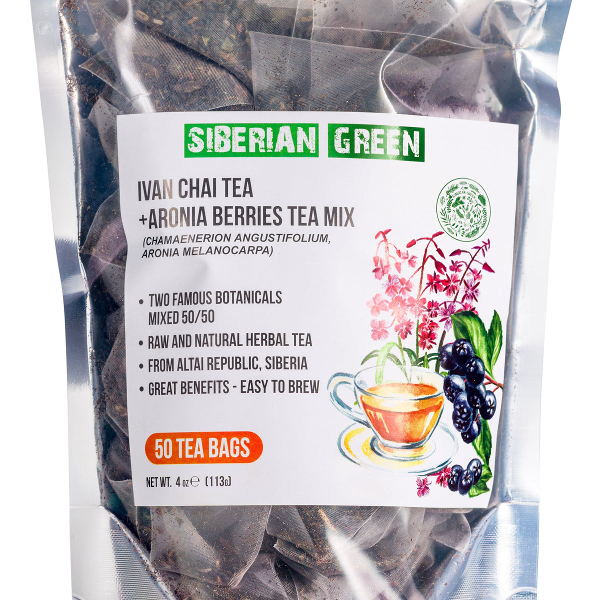 Siberian Green Ivan Chai &amp; Aronia Berry Tea 