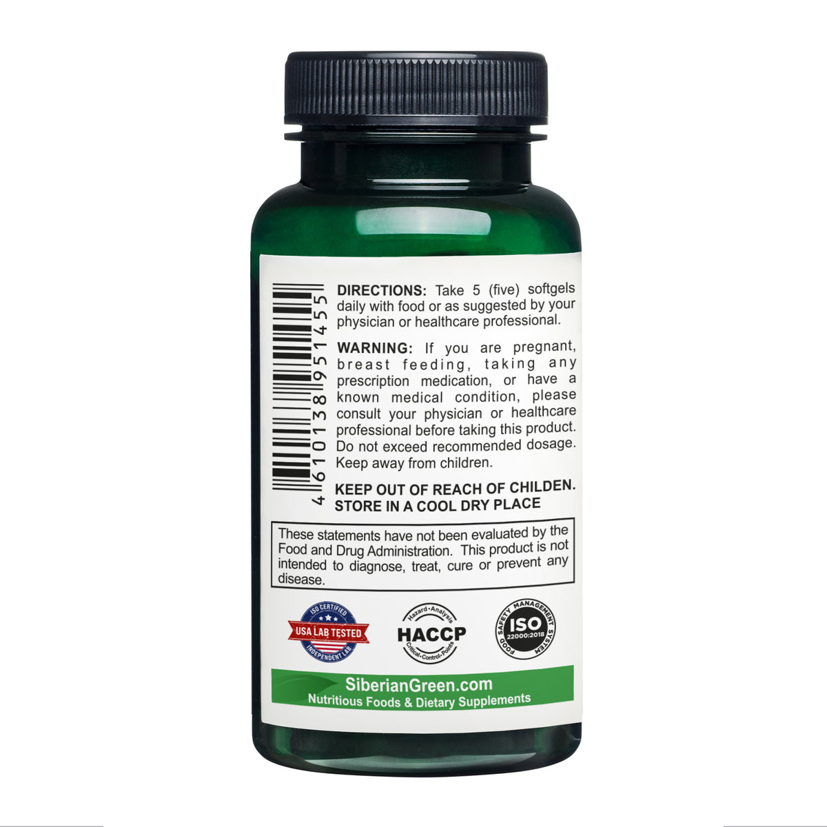 Siberian Green Milk Thistle Oil Capsules – 200 Softgels | Cold-Pressed & Unrefined