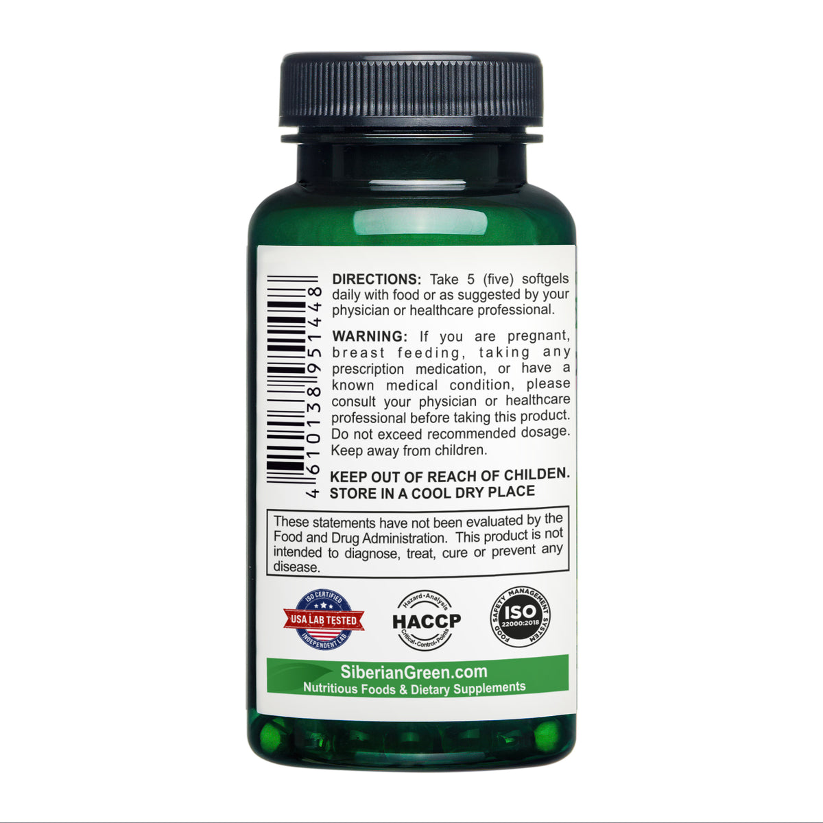 Siberian Pine Nut Oil Capsules with Pine Resin – 200 Softgels