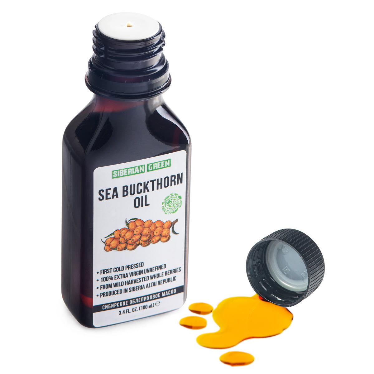Siberian Sea Buckthorn Oil – Extra Virgin Cold Pressed (100ml)