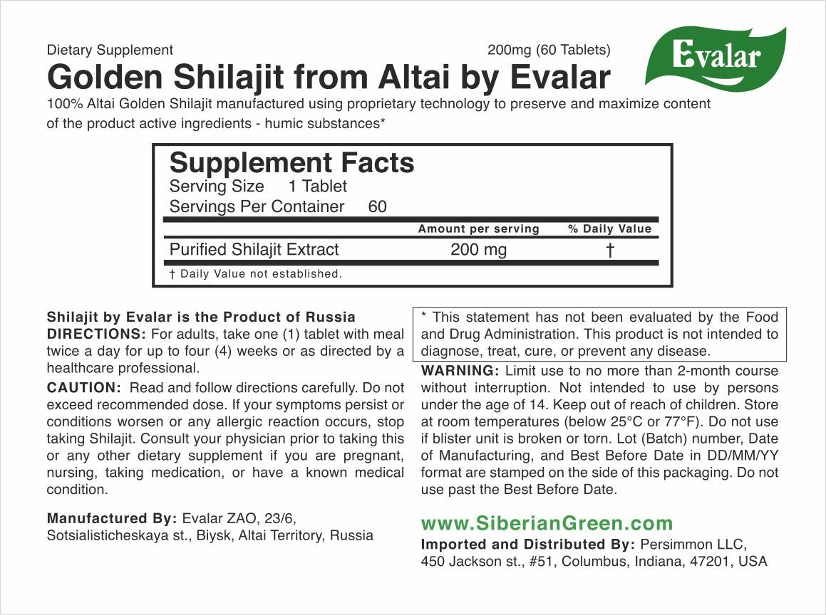 shilajit golden by evalar