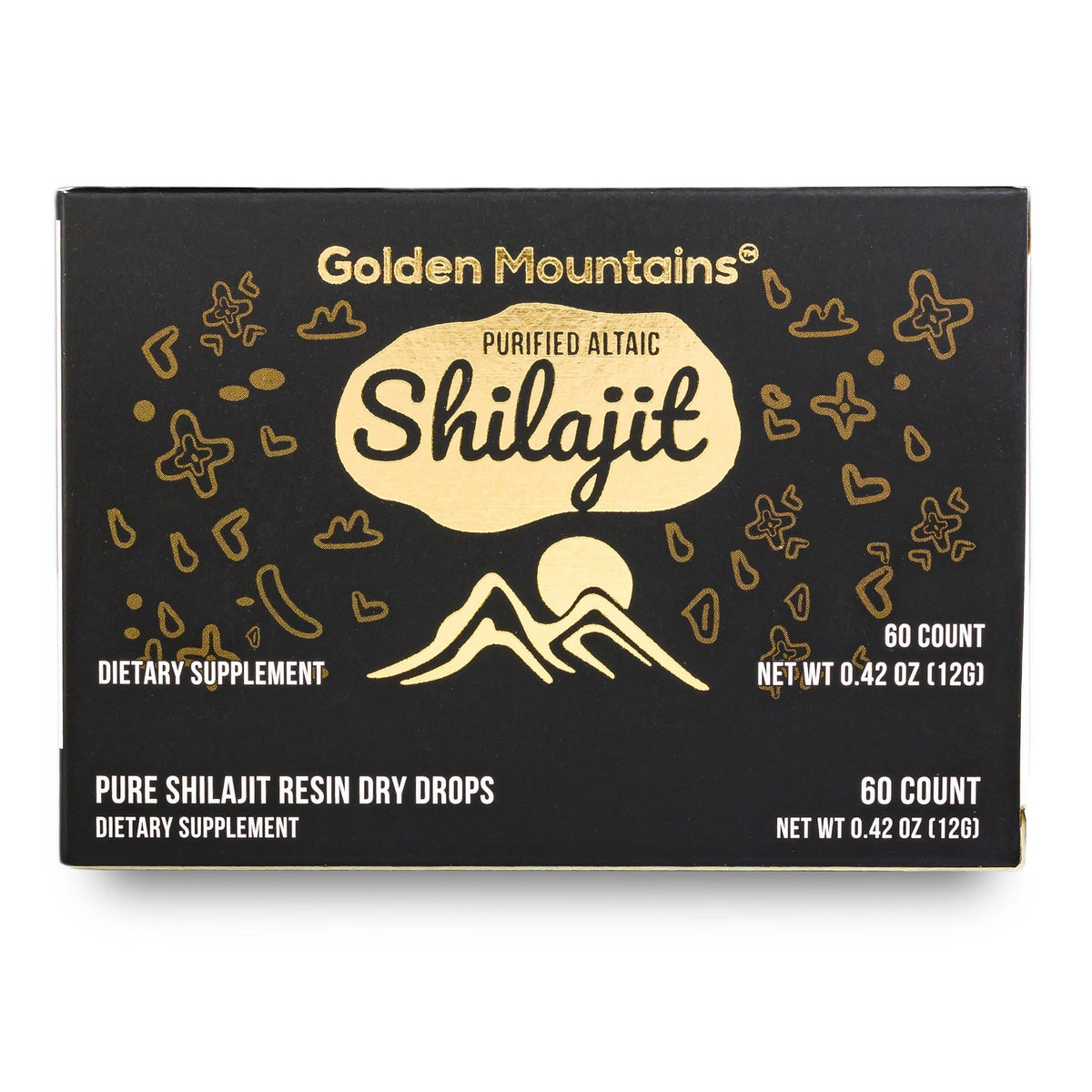 Shilajit 60 Dry Drops Altai &quot;Golden Mountains&quot; Siberian Green