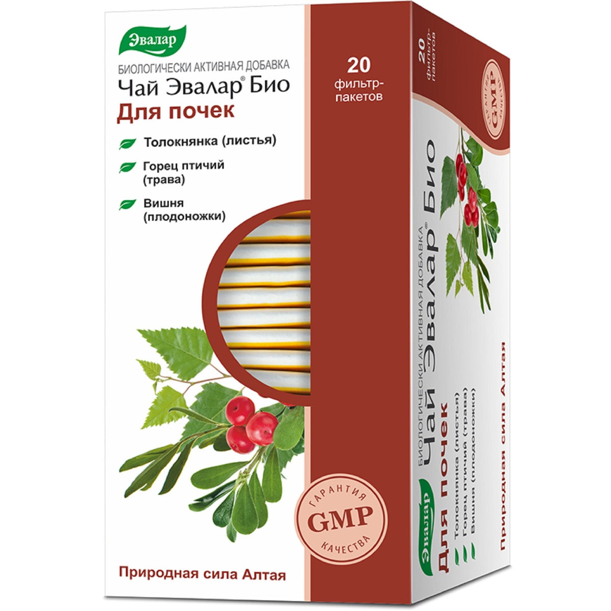Bearberry Knotweed Cherry Evalar Tea Altai Siberia 20 bolsitas de té Herbal Mix